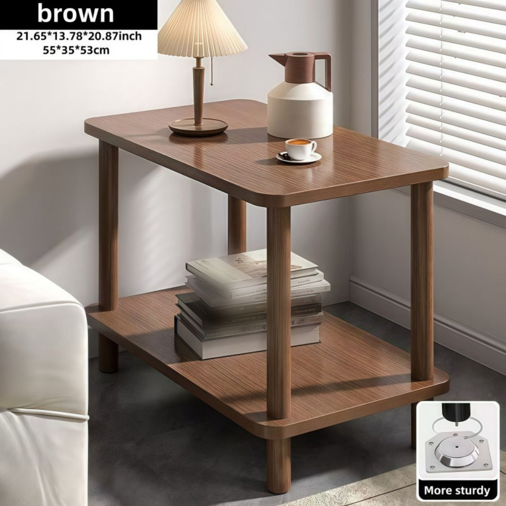 2-Tier Space-Saving Side Table, Bedside End Table for Work, Display, and Everyday Use detail image - detail view 7