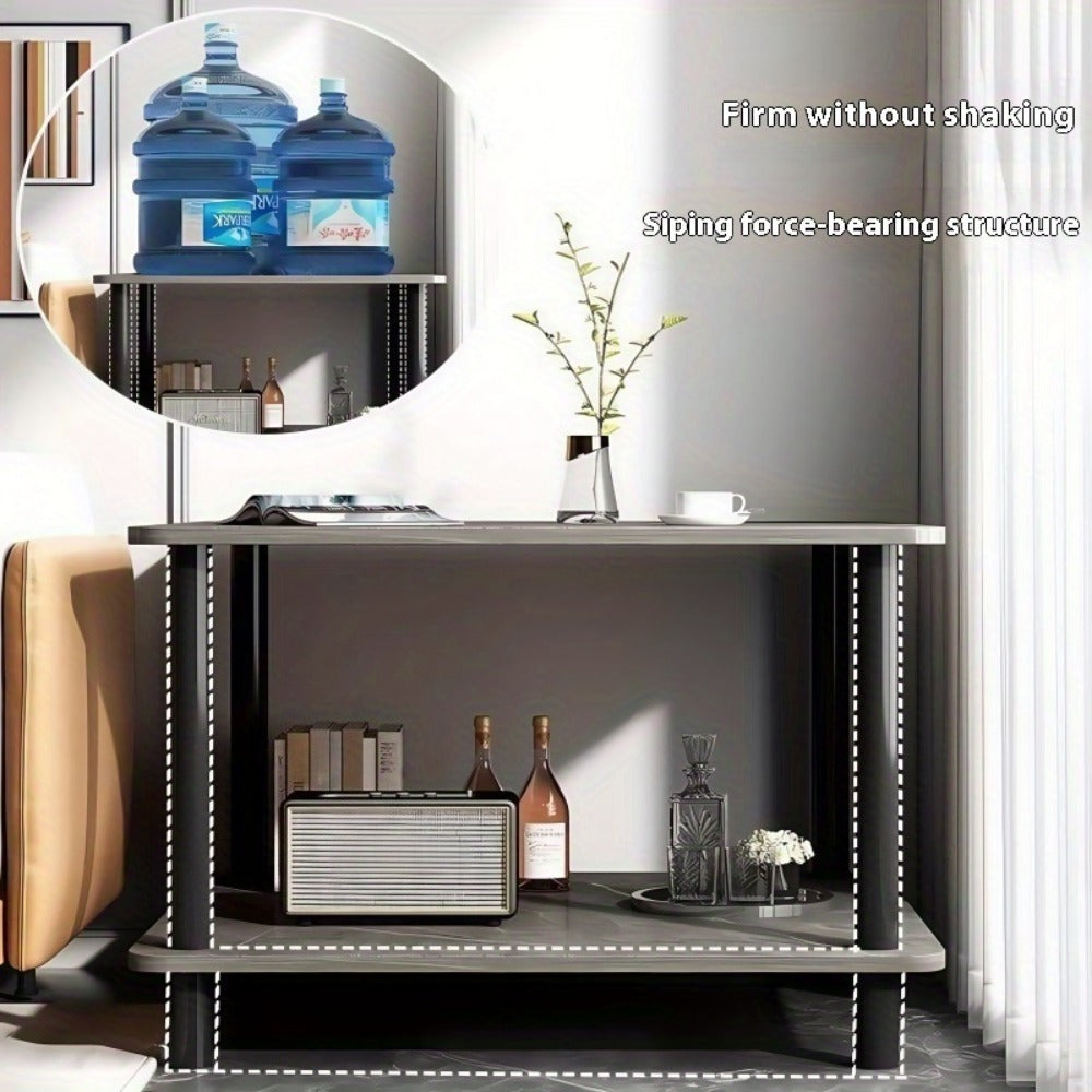 2-Tier Space-Saving Side Table, Bedside End Table for Work, Display, and Everyday Use detail image - detail view 9