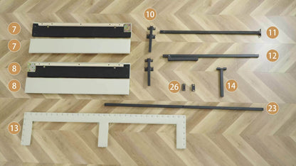 2-Tier Upholstered Bed Frame with Storage Drawers and No Box Spring Needed detail image - detail view 17