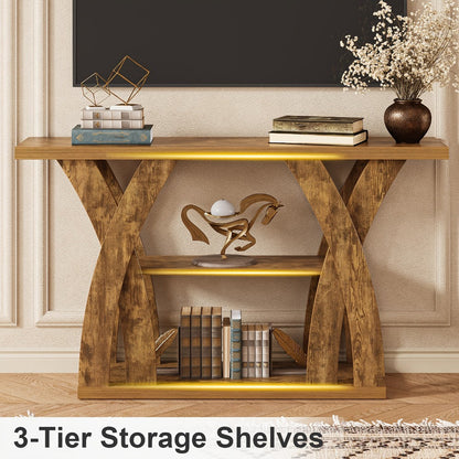 2-Tier Wood Console Table, Narrow Entryway Table for Work, Display, and Everyday Use detail image - detail view 8