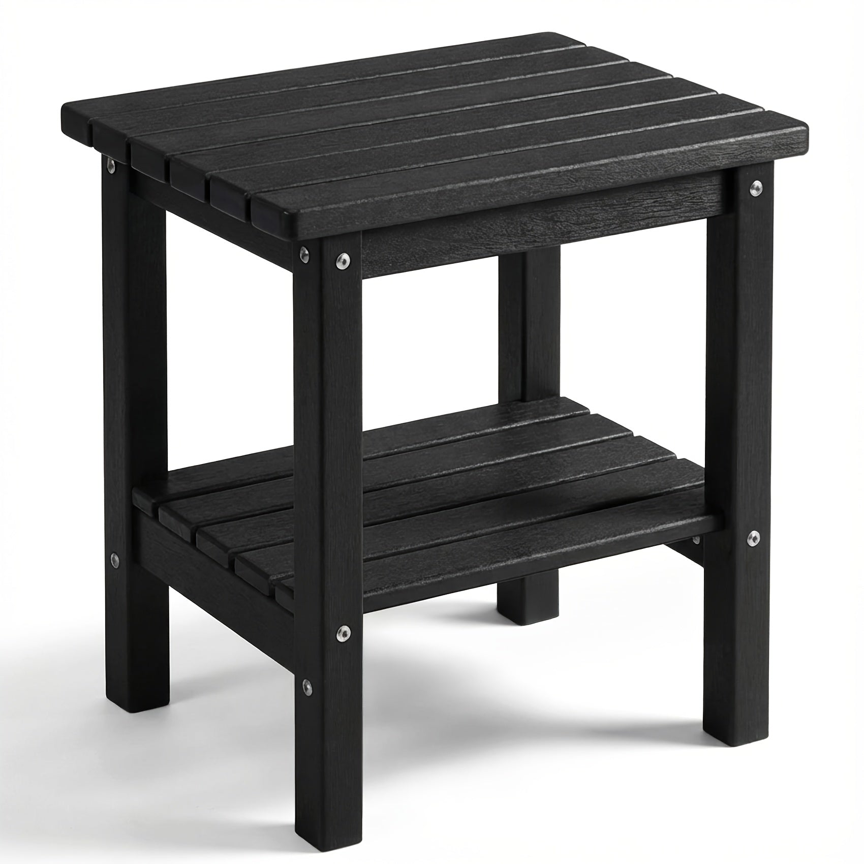 Outdoor Side Table shown in the Black- 05, HDPE End Table option