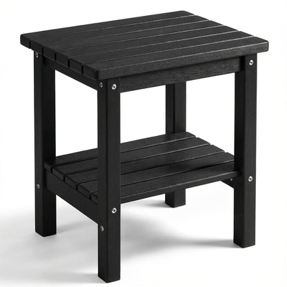 Outdoor Side Table shown in the Black- 05, HDPE End Table option