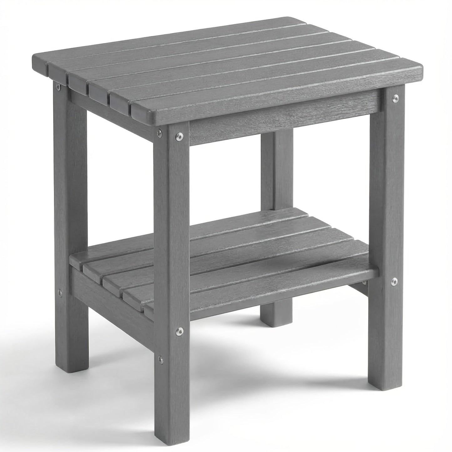 Outdoor Side Table shown in the Gray- 05, HDPE End Table option