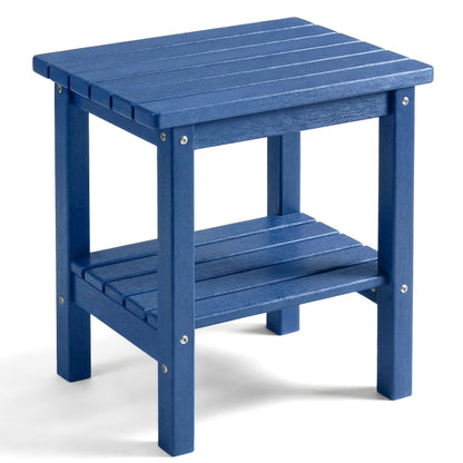 Outdoor Side Table shown in the Navy 05, HDPE End Table option