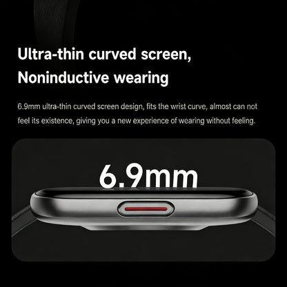 Curved Screen Smartwatch 1.85 Inch Full Touch Calling Messaging Music Camera Control Fitness Tracker Heart Rate Sleep Multiple Sport Modes Android iPhone Compatible Women Men Outdoor Lighting Version Black Pink