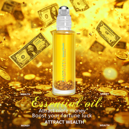 Golden Aromatic Fragrance Oil in 0.68 fl oz Roll-On Bottle with Gold Cap and Silver Applicator