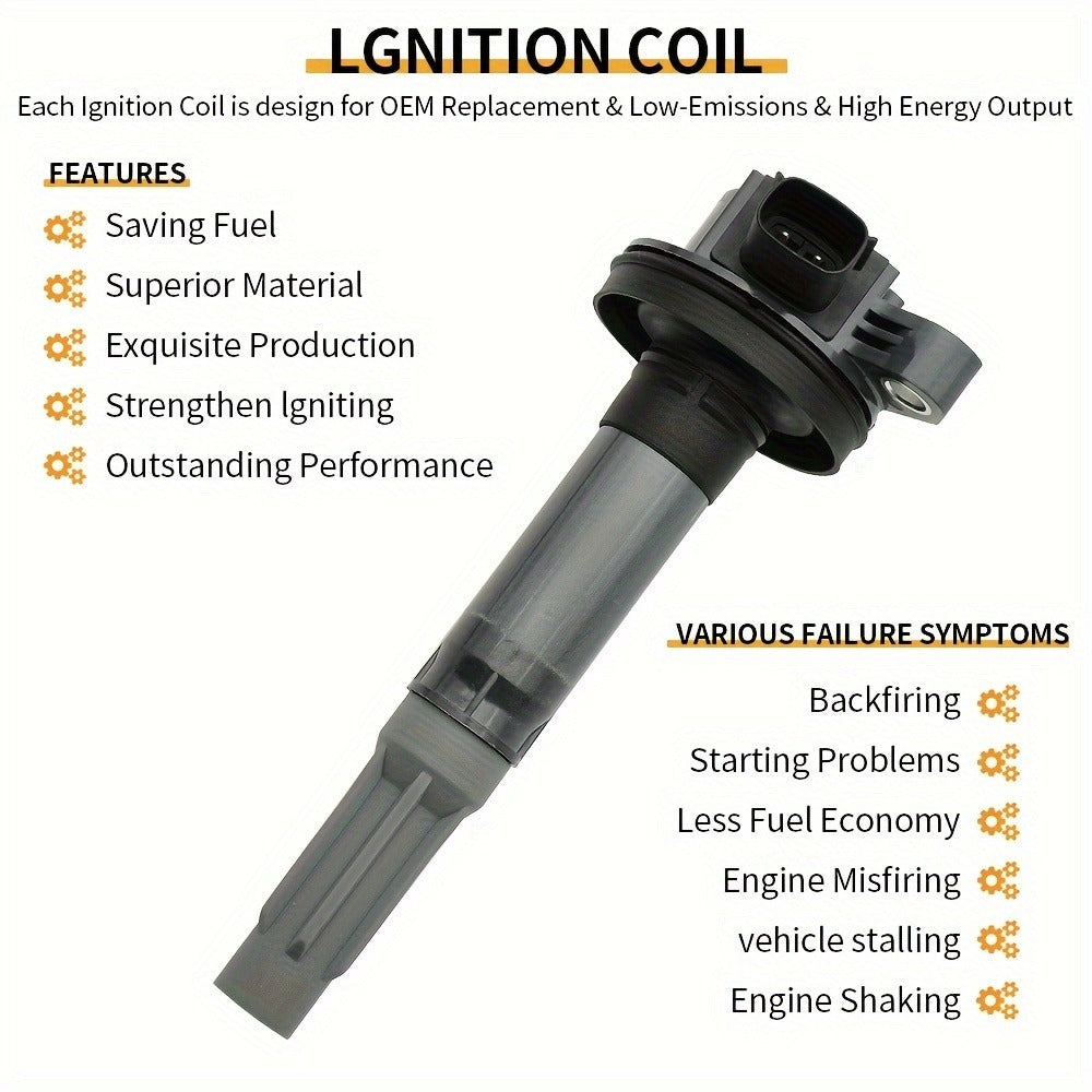 Ignition Coil & Iridium Spark Plug Kit 8-Pack for 2011-2020 Ford F-150 Mustang Lobo 5.0L V8 UF622 SP411 Direct Fit OEM Replacement Pure Copper Wire Coil