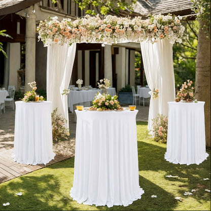Round Spandex Cocktail Table Cover in Five Colors and Two Sizes, 43.31-Inch Height for Weddings and Events
