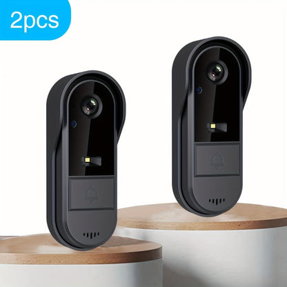 Video Doorbell Camera with Tuya App Marking, Night View, Two-Way Audio, Voice Changer and Single or Two-Pack Options