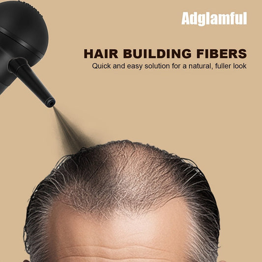 Hair Building Fibers for Thinning Hair 2-in-1 Kit 15g - Instant 1-Second Adsorption Natural Invisible Hair Loss Concealer for Men & Women | Covers Bald Spots & Gray | 4 Shades