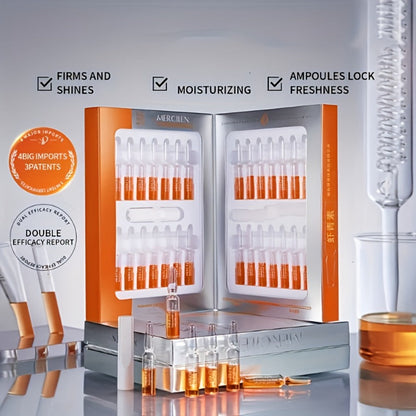 Face Serum Mercilen Astaxanthin Ampoule Set with 28 Individually Packed 2ml Essence Portions
