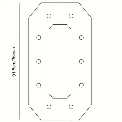 Party Decorations Three-Foot Freestanding Number Sign with Warm White LED Lights and Digits 0–9