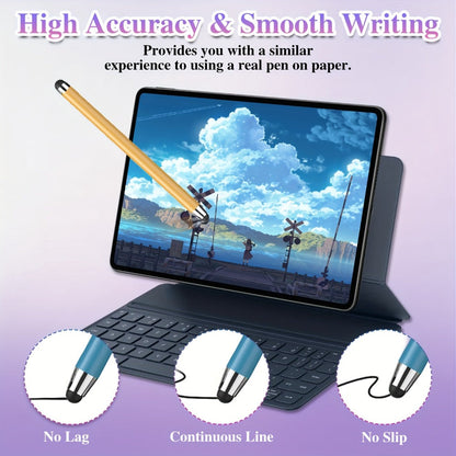 10-Piece Dual-Tip Stylus Pen Set for Capacitive Touchscreens in Three Color Assortments with Passive Design
