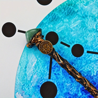 Zodiac-Themed Decorative Wand with Resin and Stone-Look Accents, Gift Box and All Twelve Sign Variants