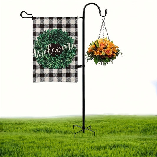 Garden Flag Holder | Heavy Duty Shepherd Hook Adjustable Rust Resistant