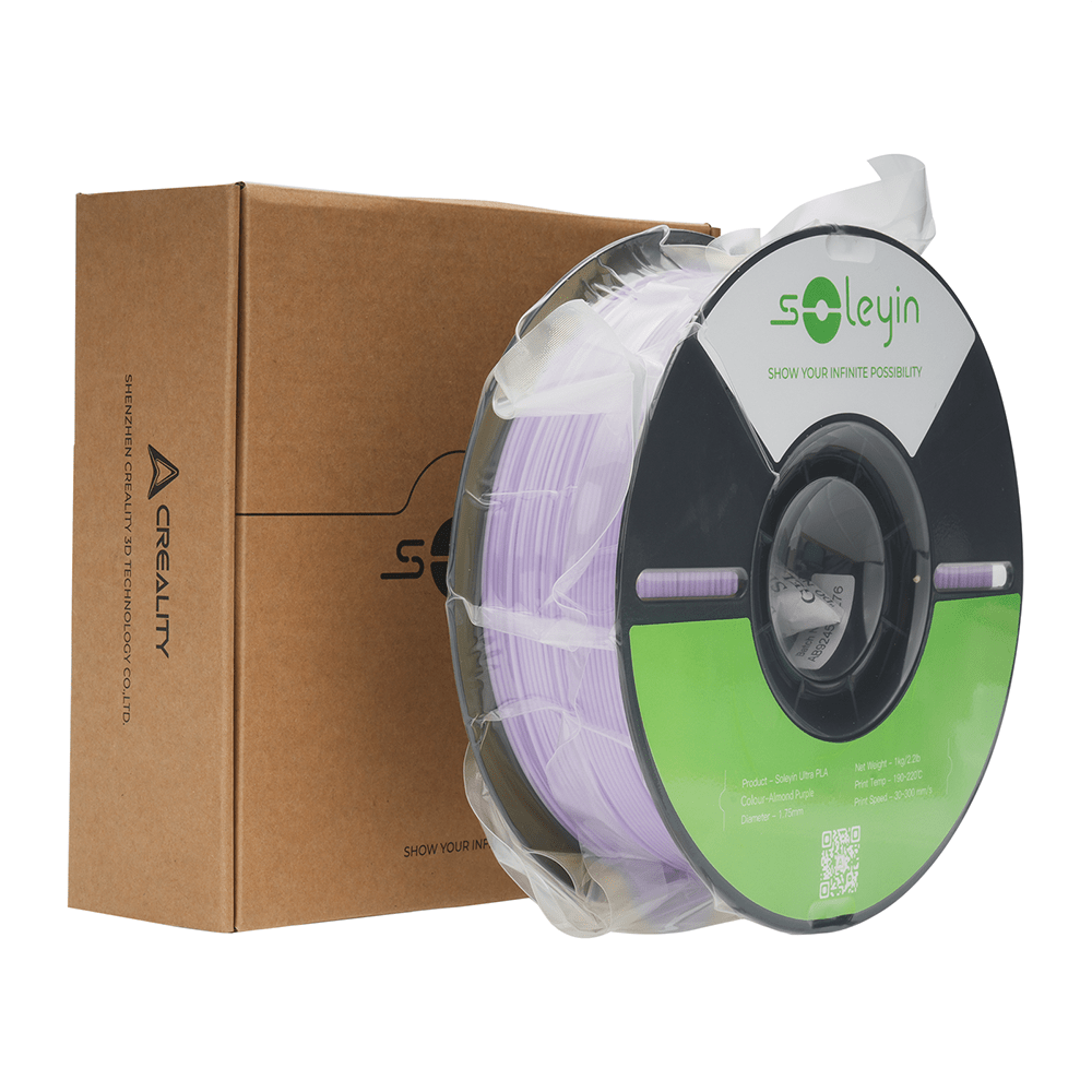 3D Printer Filament Soeyin PLA 1.75mm 1kg Open-Rim Spool in Almond Purple, Strawberry Milk or Grey