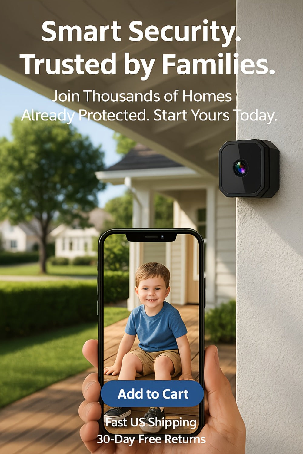 Indoor Security Camera with Built-In AP Hotspot, Color Night Vision, Two-Way Audio and Four Model Options