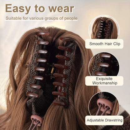 Curly Ponytail Extension 28 Inch Long Heat Resistant Synthetic Clip In Wrap Around Hairpiece Voluminous Bouncy Curls 4 Styles for Women Everyday Parties Festivals