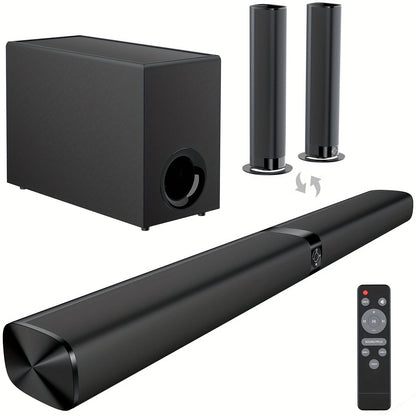 Mighty Rock 32-Inch Detachable TV Soundbar and Subwoofer Set with ARC, Optical, AUX and Remote Control