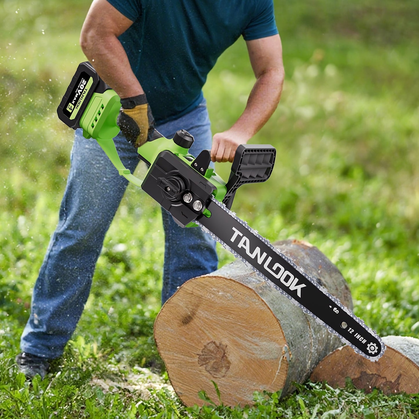 Cordless Electric Chainsaw – Battery Powered, Portable Chain Saw for Tree Pruning, Wood Cutting, Garden & Yard