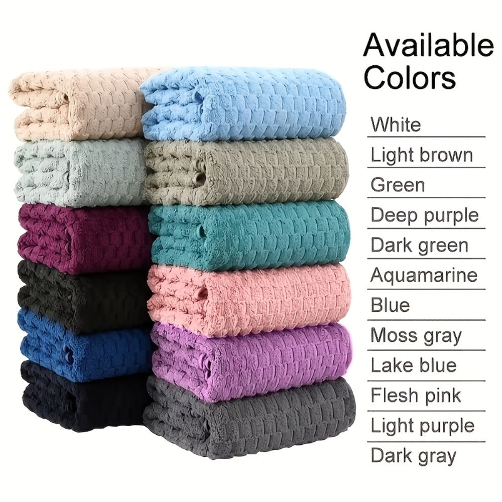 Towel Set 4 or 8 Piece Microfiber Collection with Hair-Drying Cap Options in Four Colors for Home and Guest Use