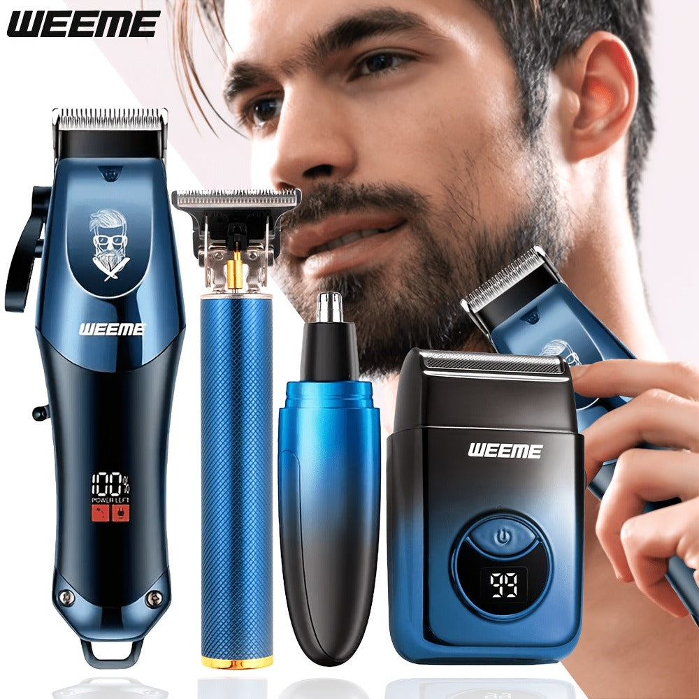Hair Clippers & Trimmers WEEME Two- or Four-Piece Sets with USB Charging, Guide Combs and Five Source Options