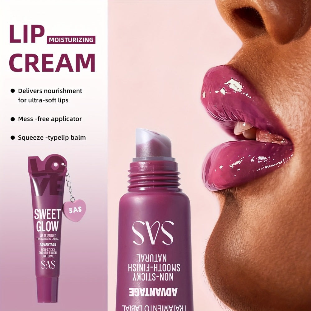 SAS Heart-Pendant Lip Gloss with 15ml Net Content, Squeeze-Tube Format and Six Numbered Shades