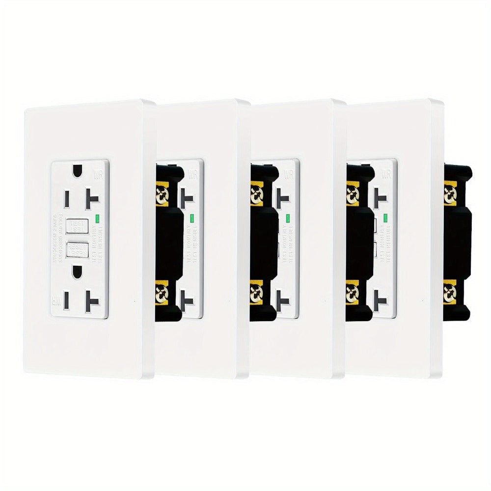 GFCI Outlet 20 Amp Tamper Resistant WR Weather Resistant with Wall Plate ETL Listed for Home Cooking, Dining and Outdoor Meals