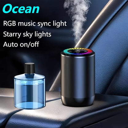 Car Air Freshener Starry-Light Rechargeable Diffuser with 11 One- and Three-Bottle Fragrance Bundle Options