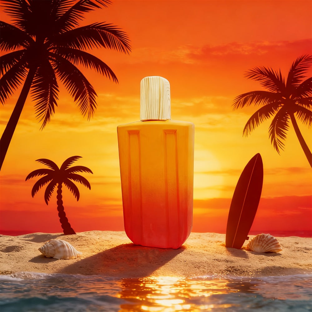 Perfume for Women in 3.38 oz Popsicle Bottle with Tropical-Fruit Profile and 2 Gradient Colors