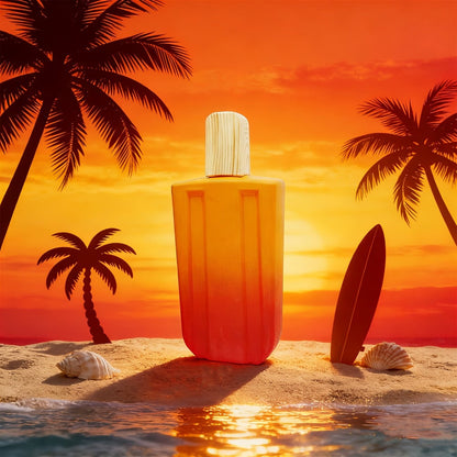 Perfume for Women in 3.38 oz Popsicle Bottle with Tropical-Fruit Profile and 2 Gradient Colors