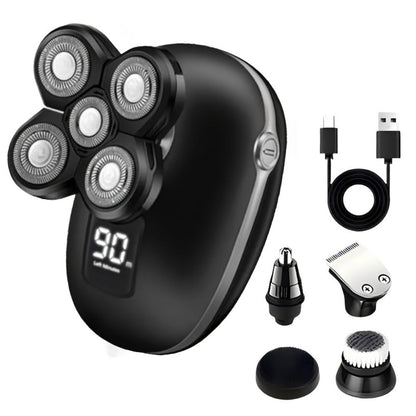 Electric Shaver IPX6 Floating Rotary Head with Type-C Charging, LED Display and Five Listed Set or Head Options