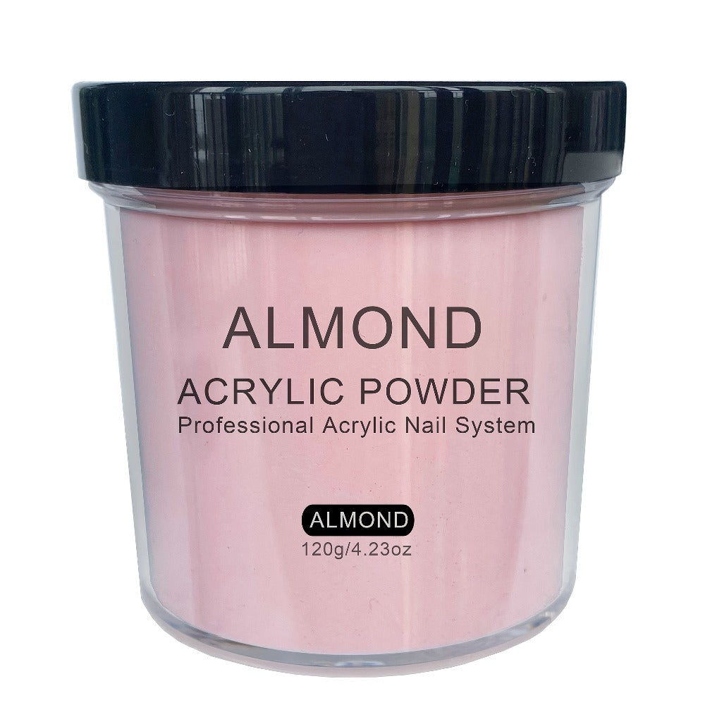 120g Acrylic Nail Powder Jar in Rose, Almond, Peach or Natural Pink for Use with Compatible Acrylic Liquid