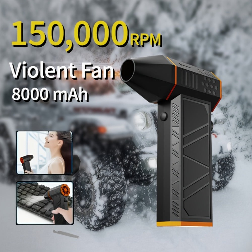 Electric Air Duster 150000RPM 200g Thrust Turbine Blower with Brushless Motor, 3-Speed 100K/130K/150K RPM – High-Pressure Cordless Dust Collector for Computer, Keyboard, Car & Outdoor Cleaning