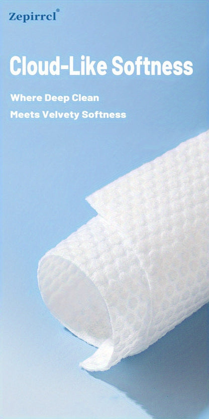 Dry Disposable Facial Towels in 50- or 150-Piece Boxes for Face Cleansing, Makeup Removal and Travel