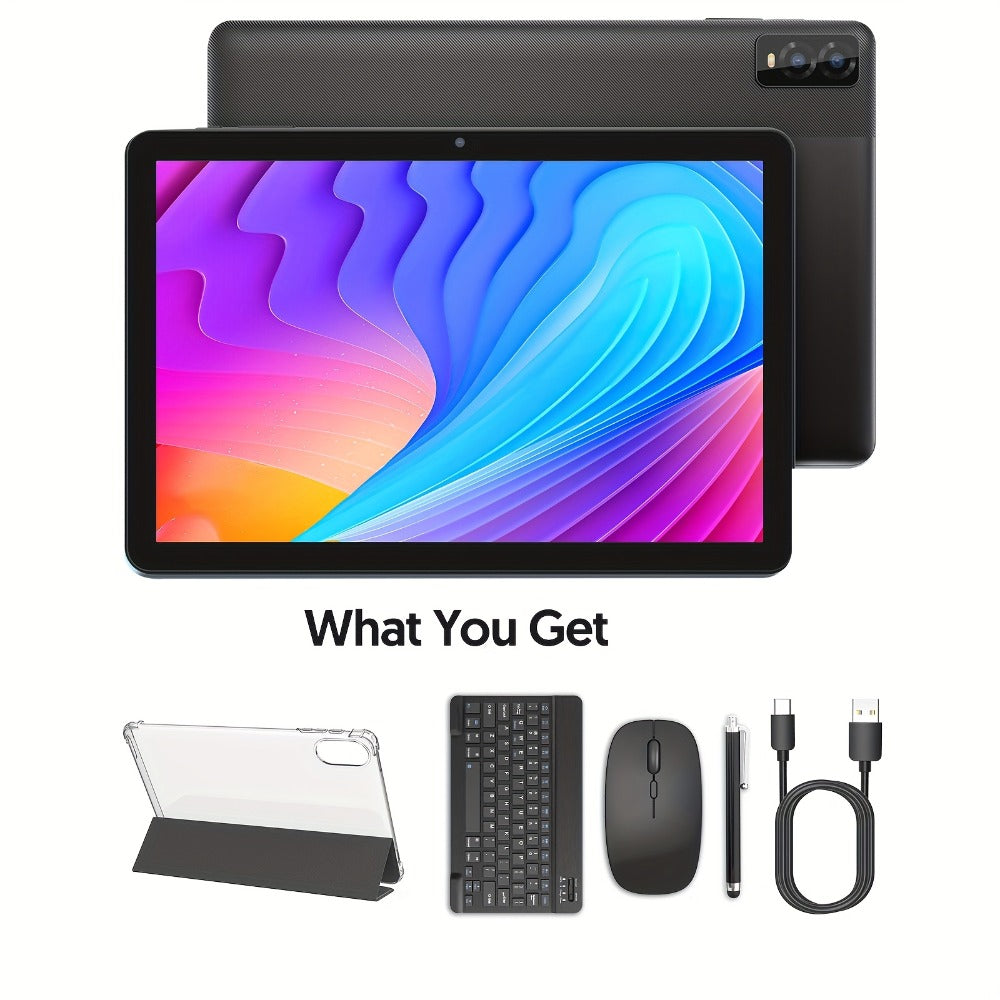 Android Tablet 10-Inch 2-in-1 with Android 14, 8GB Total RAM, 32GB Internal Storage and Keyboard Options