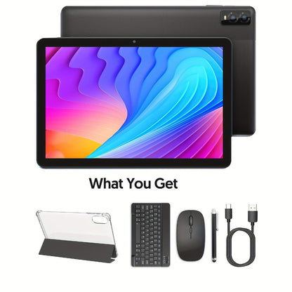 Android Tablet 10-Inch 2-in-1 with Android 14, 8GB Total RAM, 32GB Internal Storage and Keyboard Options