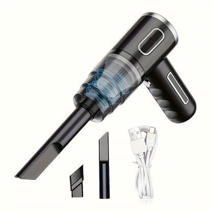 Handheld Vacuum Cleaner with 3KPa Suction, USB Charging, Long Reach Tube, Brush Head and Spare Filter
