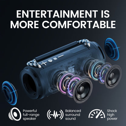 RGB Portable Bluetooth Speaker HD Sound Carry Strap Rechargeable Wireless Speaker Durable Design for Sports Home Party Travel Valentine Anniversary Gift