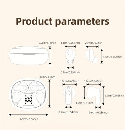 Wireless Earbuds MSHUKCOE 2-in-1 Mini Sleep Style with Noise Reduction and 6D HiFi Sound in Three Colors