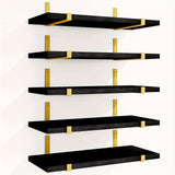 5pcs-Black Golden