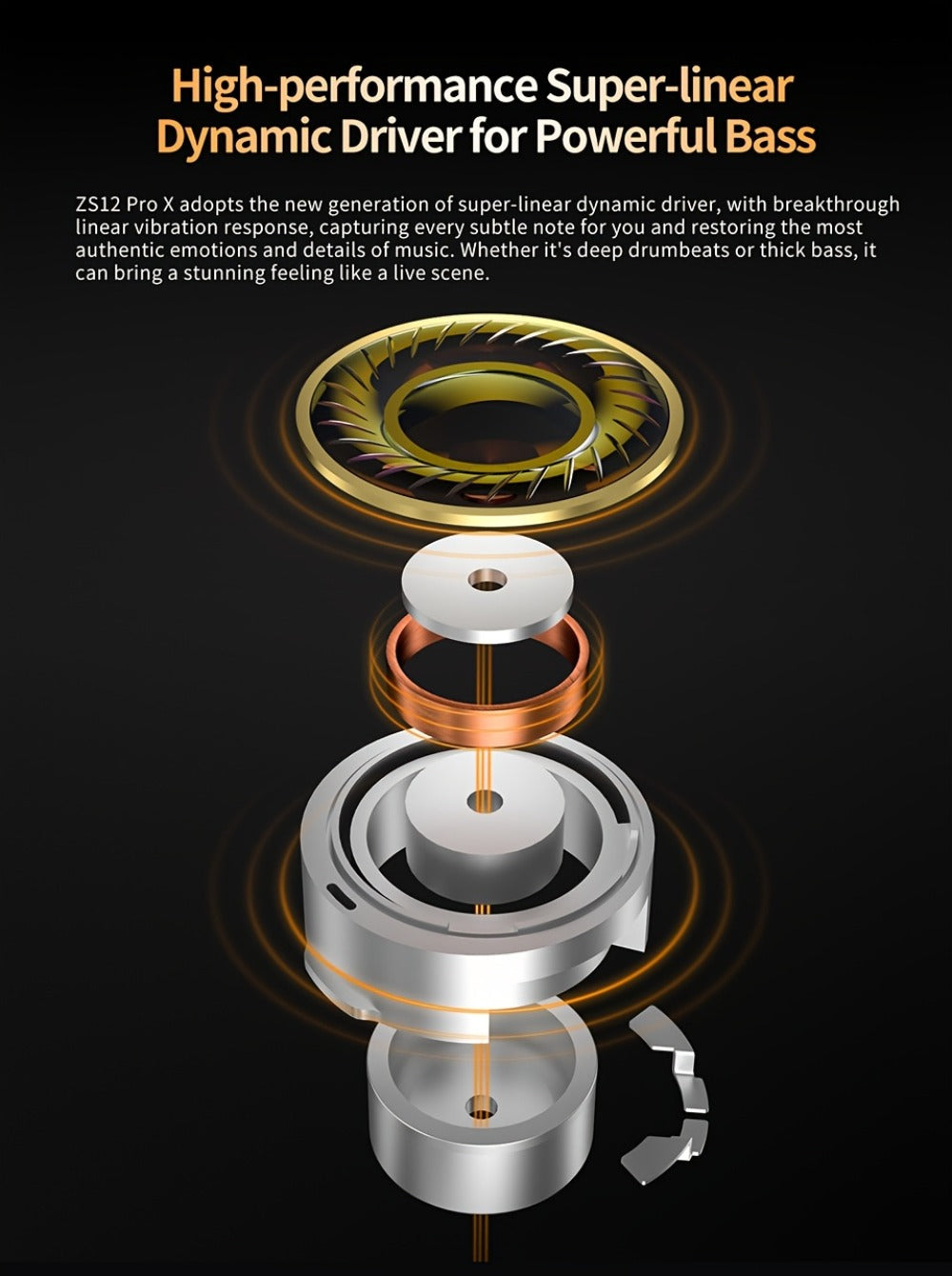 KZ ZS12 PRO X In-Ear Monitor Hybrid IEM Headphones Detachable Cable Noise Cancelling Dynamic Mic Sport Gaming DJ Audio Monitoring Music Production