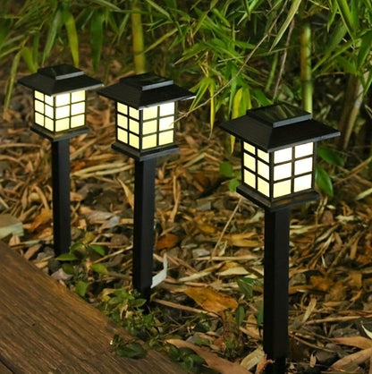 Solar Garden Lights Pathway Stakes in 6/12/24-Piece Sets with Warm, Cool or Multicolor Options