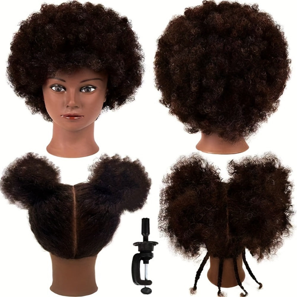 Mannequin Styling Head Options with Clamp and Accessory Sets for Braiding, Cutting and Cosmetology Practice