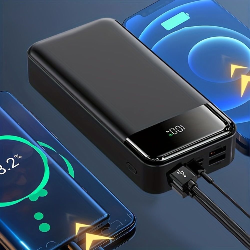 Power Bank 60000mAh 22.5W with Multi-Device Port Layout, LED Light and Digital Display in Three Colors