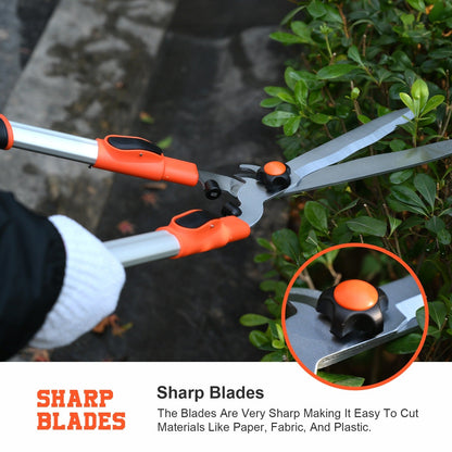 Long-Reach Bypass Lopper with Telescoping Silver Handles, Orange Grips and 27–34-Inch Variant Label