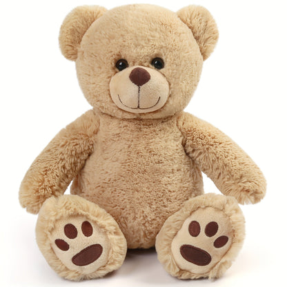 Plush Toy – Soft Brown Teddy Bear in 10-Inch or 12-Inch Sizes with Classic Paw-Pad Details