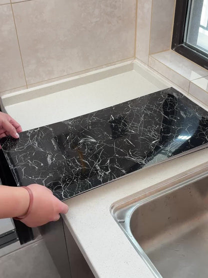 Peel and Stick Marble Wall Tiles - Self-Adhesive Waterproof Backsplash Panels for Kitchen Bathroom Living Room, Easy Install DIY Wall Sticker Decor (23.62"x11.81", 20/40 Pack)