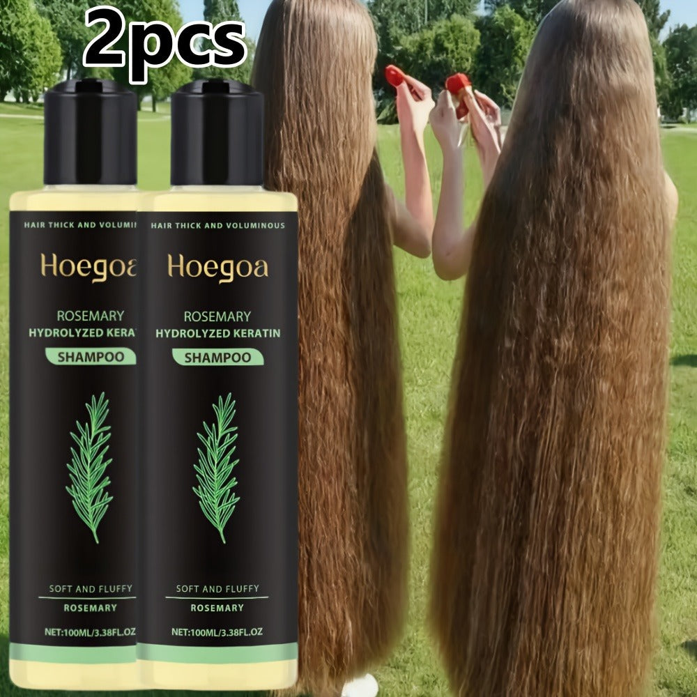 Rosemary Shampoo 2 Pack for Women & Men – Deep Cleansing Strengthening Hair Care with Rosemary Extract, Vitamin C, Vitamin E & Keratin, Moisturizing Frizz-Free Smooth Shiny Results All Hair Types
