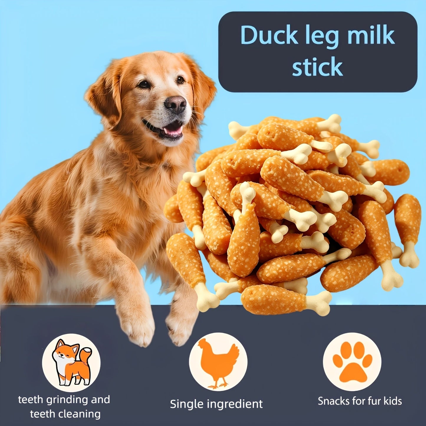 Dog Treats Chicken and Duck Jerky Variety Assortment with Five Retained Combination Choices